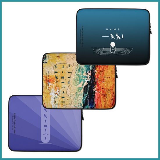 Simple Sophisticated Laptop Sleeveswith Ancient Egyptian and Pharaonic Designs