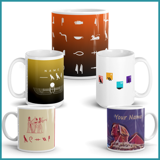 Simple Sophisticated Mugs with Ancient Egyptian and Pharaonic Designs