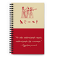 Ancient Egyptian Music Proverb Spiral Notebook-by SS-Beige Red-Front