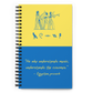 Ancient Egyptian Music Proverb Spiral Notebook-by SS-Yellow Blue-Front