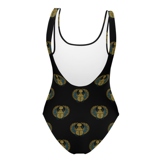 Ancient Egypt Winged Scarab Printed One-Piece Swimsuit XS - S - M - L - XL - 2XL - 3XL