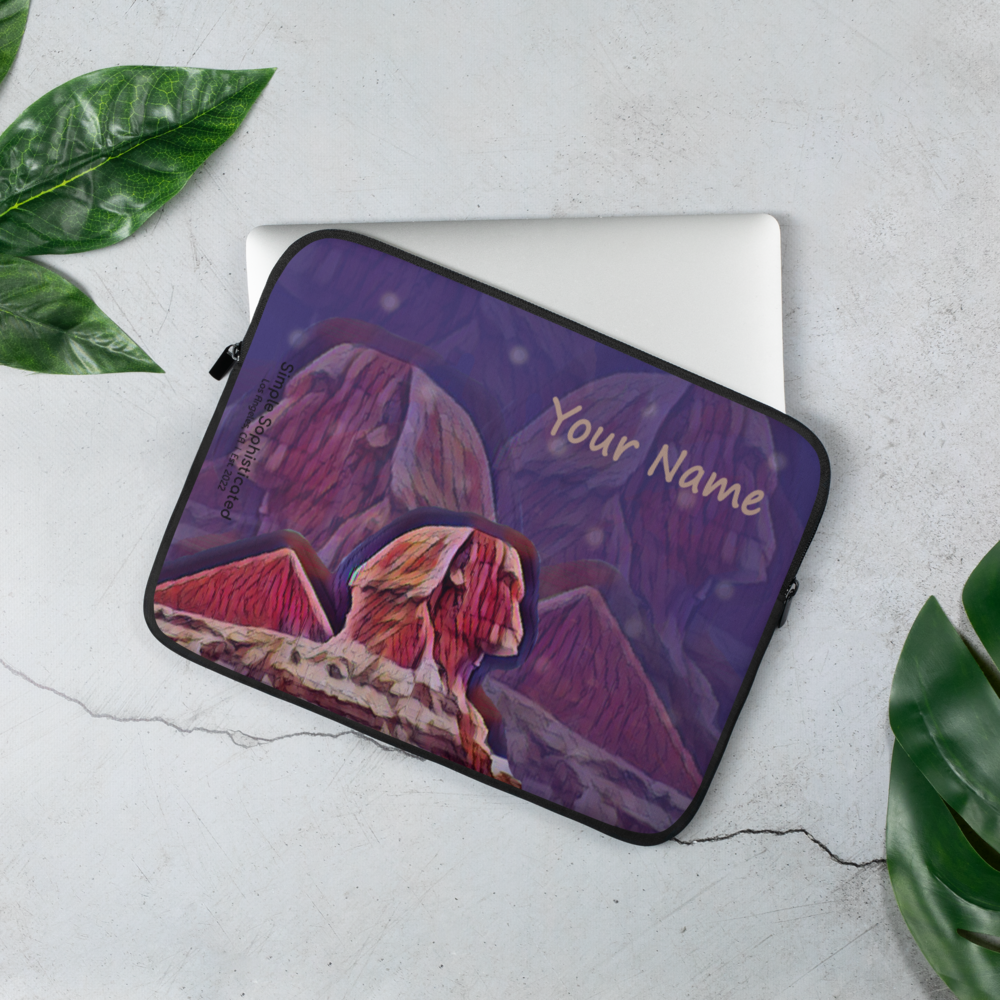 Custom Name Sphinx in the starts laptop sleeve 13 inch by SS