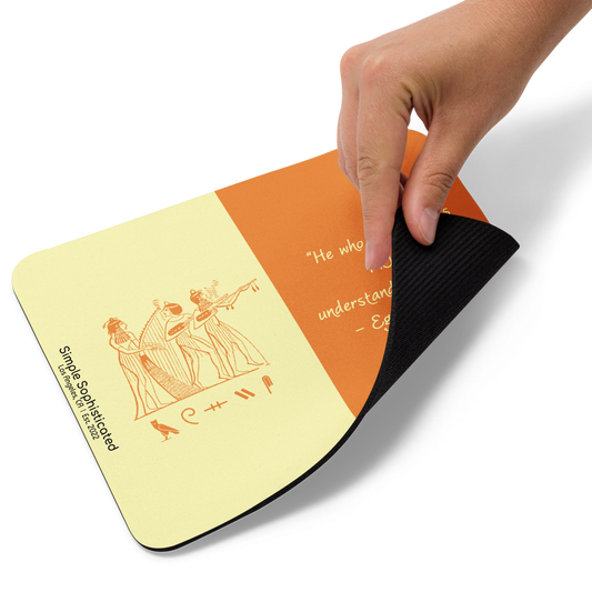 Ancient Egyptian Music Proverb Mouse Pad-by SS-Cream Orange