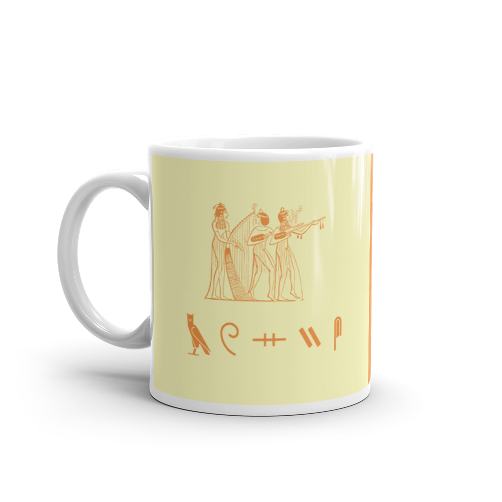 Ancient_egyptian_Music_Proverb_coffee_mug_11OZ_by_Simple_Sophisticated_Cream_Orange