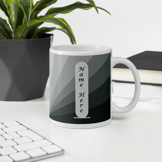 Custom Name Ray of Light Mug-by SS-11 OZ-grey