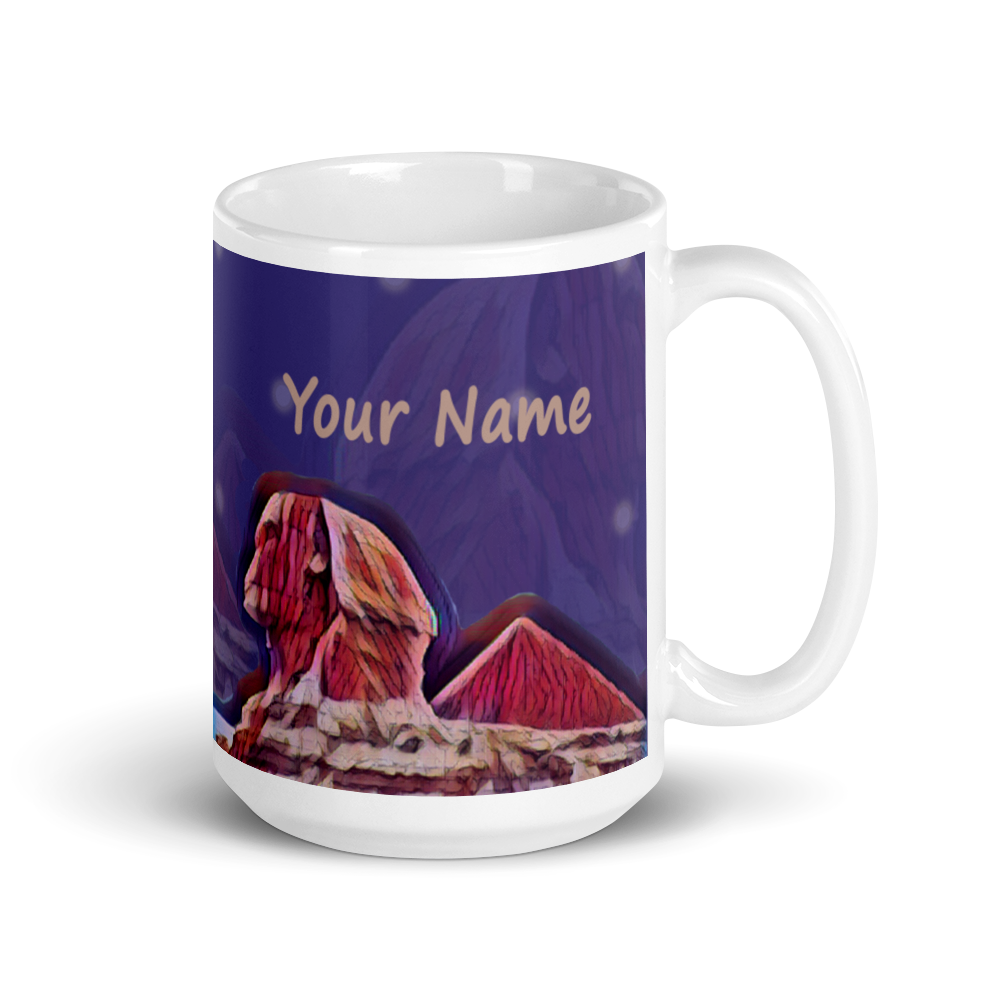 Custom Name Sphinx in the starts mug 15 oz by SS