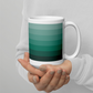 Custom Name Gradient Striped Coffee Mug 15 OZ-by SS-green